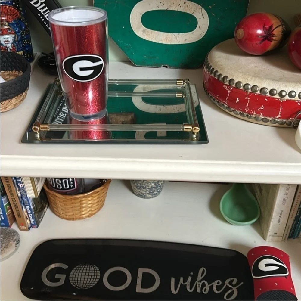 University of Georgia G Official Travel Mug New With Tags GO DAWGS SIC EM' SET 2